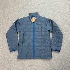 Patagonia Jacket Kids XLarge 14 Blue Nano Puff Quilt Brick Insulated Puffer