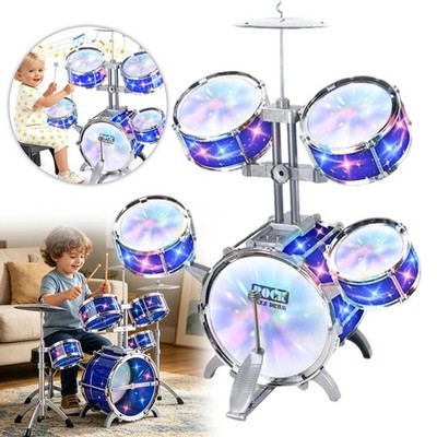Schlagzeug Musikspielzeug Schlagzeug Kinder Jazz Trommel Mit Licht Für Musik