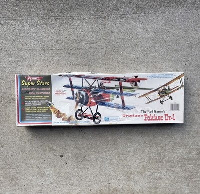 Comet Super Stars Red Baron's Triplane Dr-1 Fokker Wood Model Kit New Sealed NOS