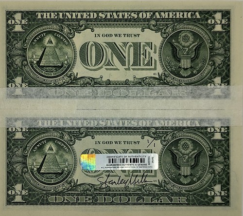 Original Dollar Bill Art Mixed Media - Stanley Millz 1/1 Signed + COA - Picture 2 of 3