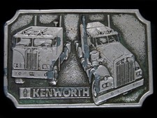 TA15133 VINTAGE 1977  KENWORTH  TRUCK COMPANY ADVERTISEMENT BELT BUCKLE