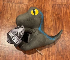 *NEW* Jurassic Park World Plush Movie Velociraptor Dinosaur 6” Blue Stuffed 2023