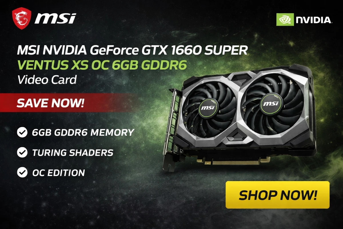 Las mejores ofertas en MSI NVIDIA GeForce GTX 1660 tarjetas