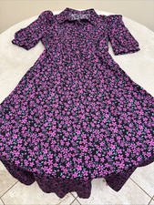 SHEIN Woman Purple Floral STRETCH Maxi Dress Size 6 NEW!