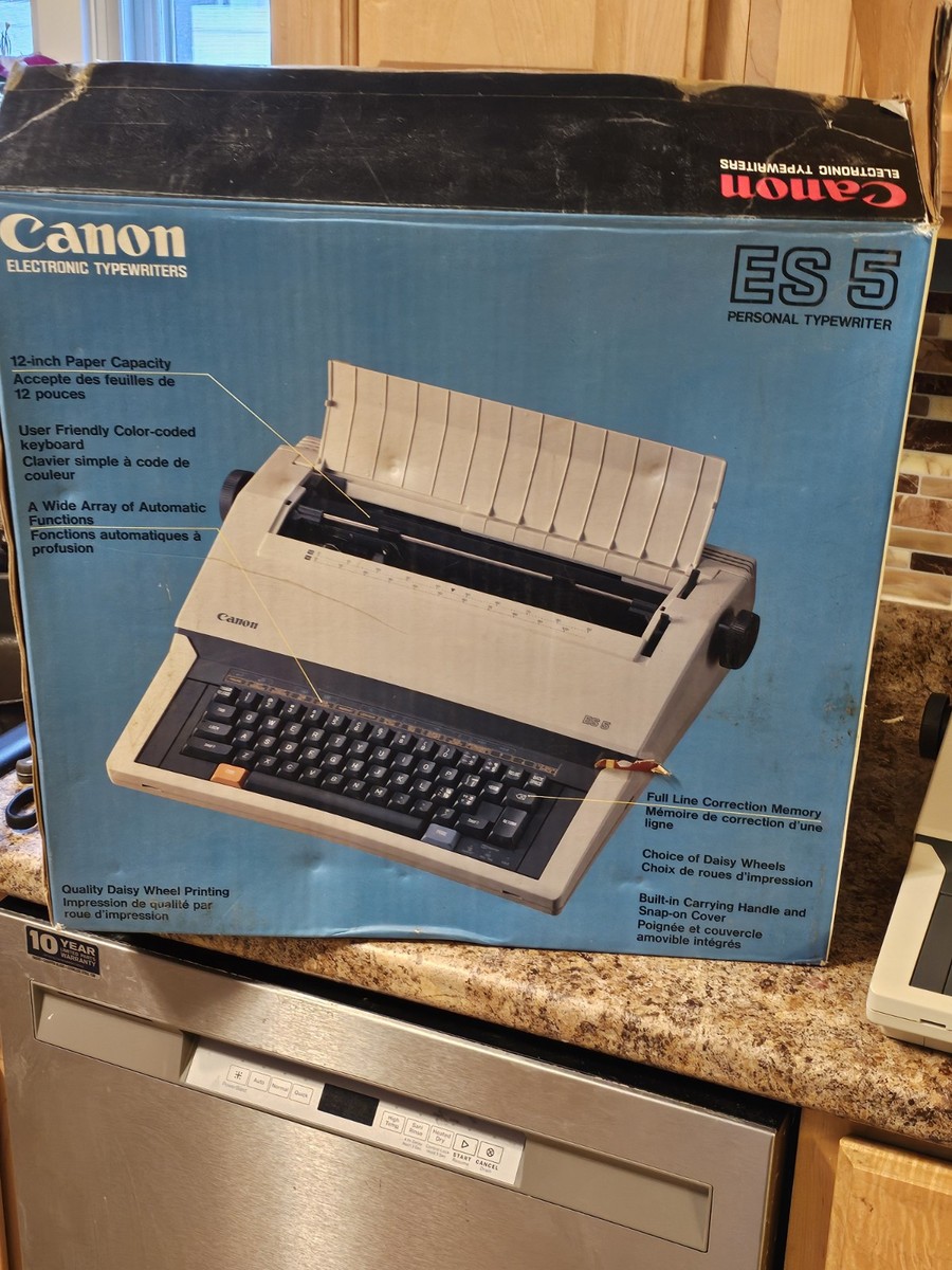 Vintage Canon ES5 Model V011 Electronic Portable Typewriter | eBay