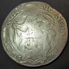 First Silver Dollar 1576 Dutch Colonial Holland mint 450 years old Early date RR