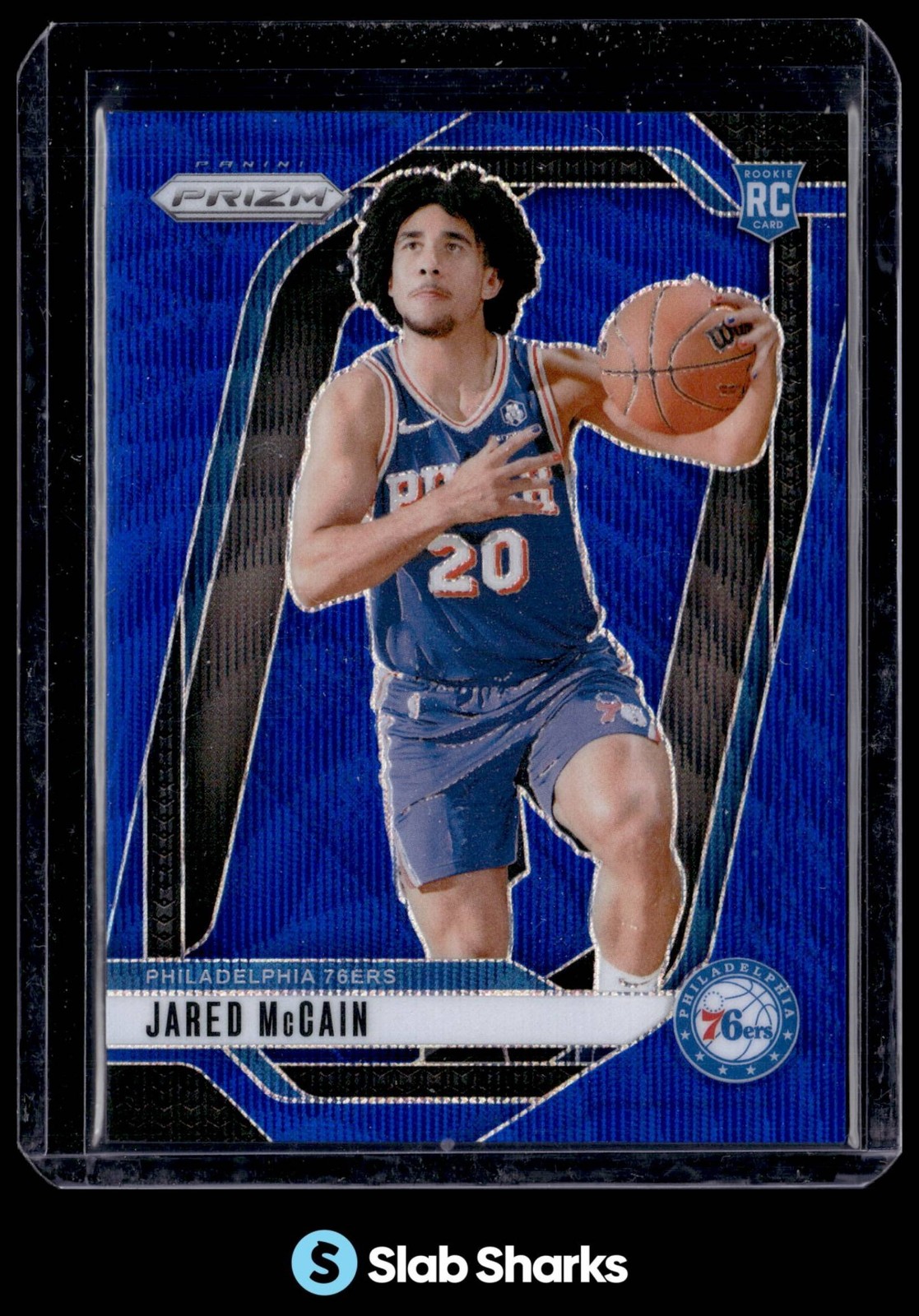 2024 PANINI PRIZM #222 JARED MCCAIN BLUE WAVE RC ROOKIE /125