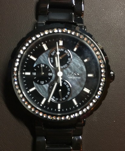 Women's Fossil Black Ceramic Watch 