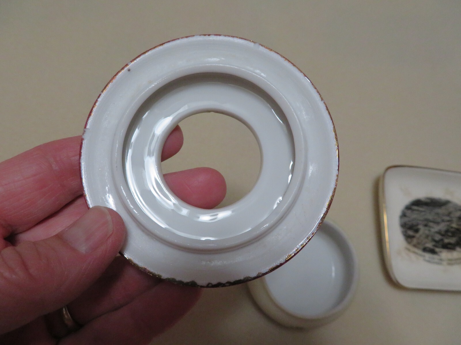 Hair Receiver, Kalamazoo MI Souvenirs, Germany, & Vegetable Parchment Co.England eBay