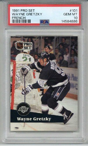1991 PRO SET FRENCH #101 WAYNE GRETZKY LOS ANGELES KINGS PSA 10 LOW POP RARE