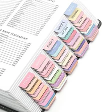 2 Pack Bible Tabs for Women and Men, Large Print Catholic Bible Tabs for Women S