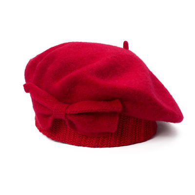 Women Wool Bow Loretta Beret Nipple Beanie Basque French  display picture 1