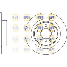 2x Brake Discs Solid For Mini Cooper S JCW F57 2.0 Napa Rear 34216799383