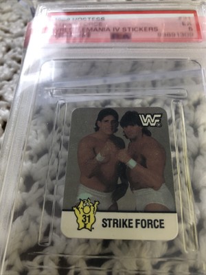 1988 HOSTESS WRESTLEMANIA IV STICKERS #31 QG STRIKE FORCE PSA 5 EX  NICE