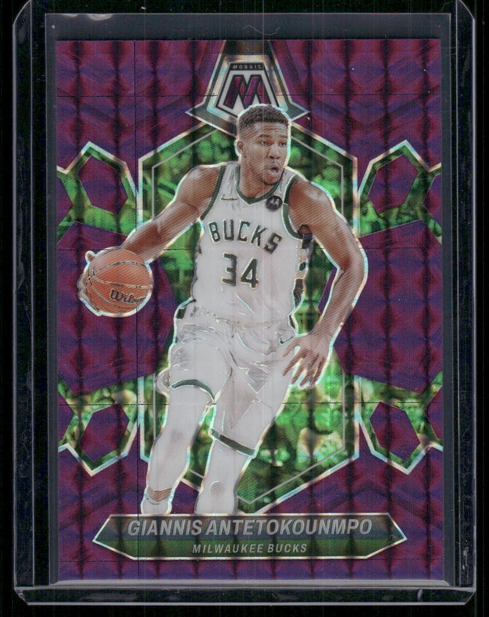 2023-24 Panini Mosaic Giannis Antetokounmpo #77 - Purple 35/99