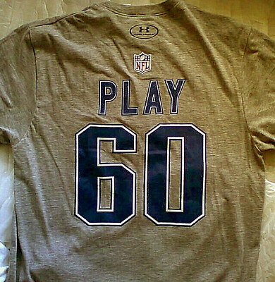 Under Armour Heat Gear NFL Play 60 Active T-Shirt Gray S