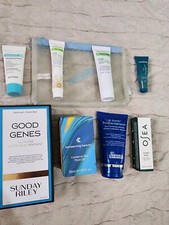 Lot Of 8 Face Skincare Lactic Acid, Serum, Eye, Pores, Oil, Cleanser With Bag