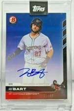 Joey Bart 2019 Bowman Next AFL - BLUE on-card Autograph Auto #'d 23/49 - GIANTS