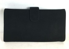 Jana Vintage Black Faux Suede Clutch Bag
