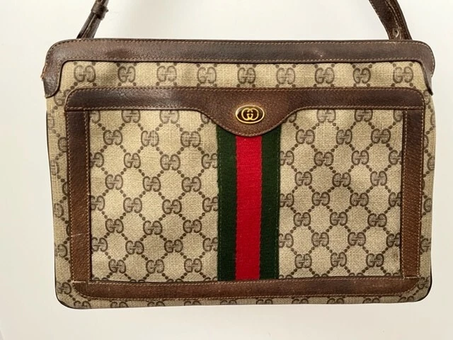 Gucci  Gg Retro Mini Leather-trimmed Printed Coated-canvas