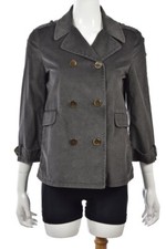 Grypho Peacoat Jacket Size M Gray Cotton Basic Double Breasted Coat