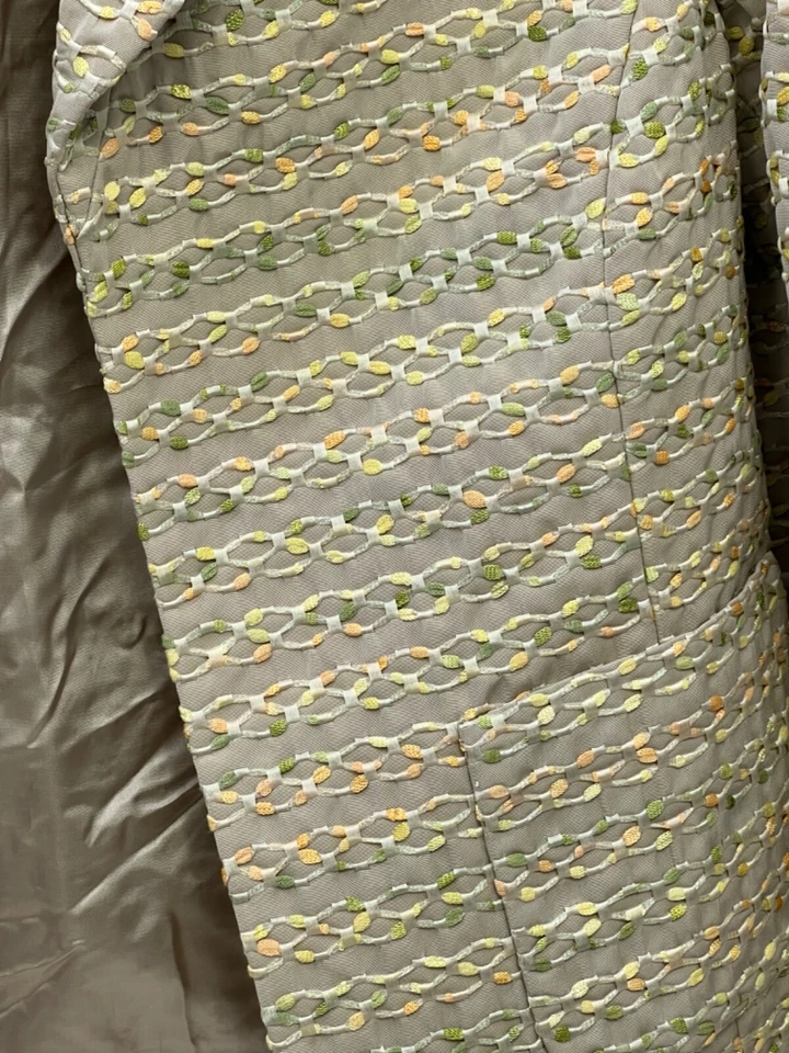 Chaqueta Blazer Ellen Tracy Beige Forrada Texturizada Abierta - Mujer Talla 8 Foto 2 de 4