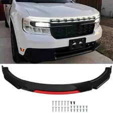 For Ford Maverick XLT Black&Red Front Bumper Chin Lip Body Spoiler Splitter