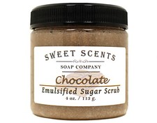 Chocolate Scented Sugar Scrub - Handmade Exfoliating Scrub Sweet Scents
