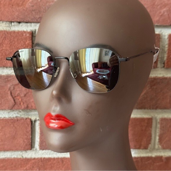 Occhiali da sole leggeri Saint Laurent SL 388 K WIRE 003 senza montatura Made in Paris