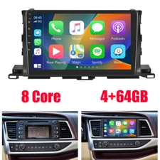4+64GB For Toyota Highlander 2014-19 Android 13 Car Stereo Radio CarPlay GPS BT