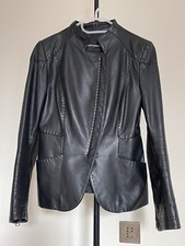 Emporio Armani 100 % Leather Jacket, Black, Size S, It 40, Eu 36