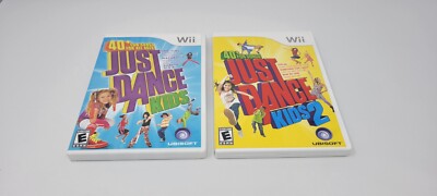 Just Dance Kids 1 & Just Dance Kids 2 CIB Nintendo Wii Tested Free US Shipping