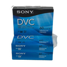 Sony DVC MiniDV Premium 60 Min Camcorder Video Cassette Tapes Lot of 3 Sealed