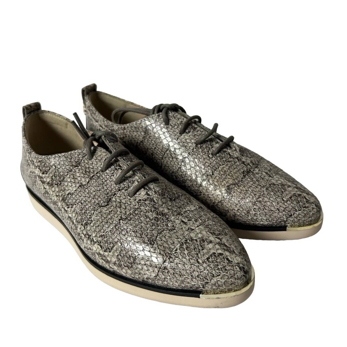 Cole Haan Grand Series Snake Print Leather Oxford Shoes 