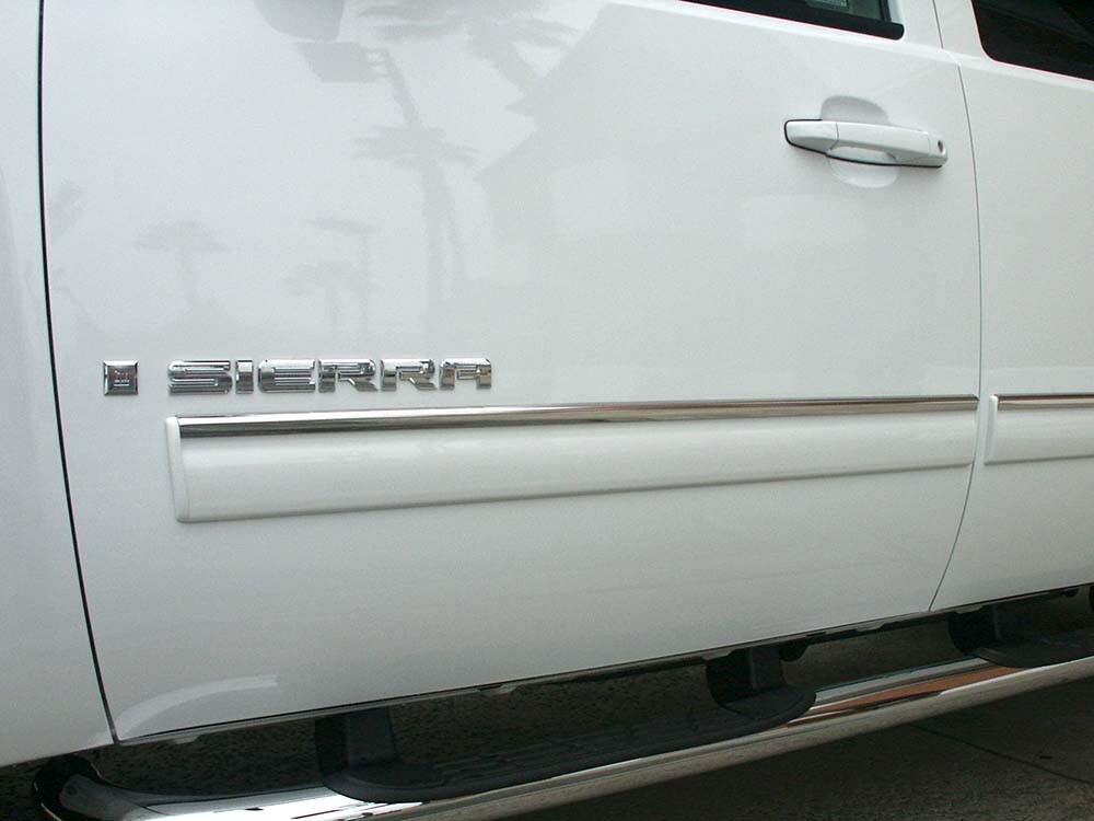 4Pc Chrome Body Side Molding Trim Overlay 1" for 200713 GMC Sierra