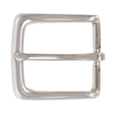 1 3/8" 35 mm Silver Tone Rectangular Single Prong Belt Buckle