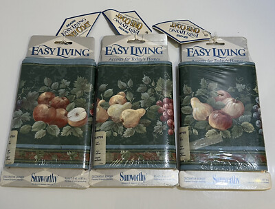 NOS Vtg SEARS Easy Living One Coat SUNWORTHY Decorative Wallpaper Border C64799