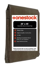 20x40 Foot Multipurpose Waterproof Brown Poly Tarp Tarpaulin Cover With Grommets