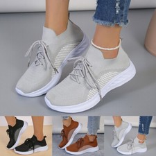 Womens Running Trainers Ladies Sneakers Slip On Walking Gym Comfy Fashion Shoes