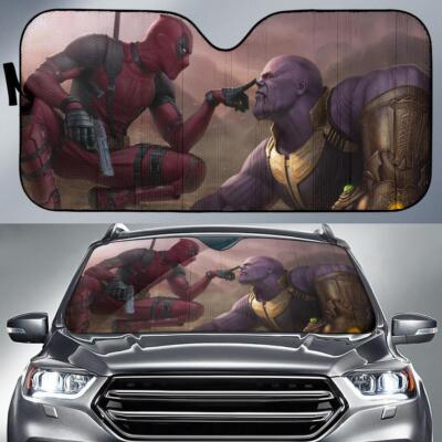 Deadpool vs Thanos Car Sunshade Amazing Best Gift Ideas