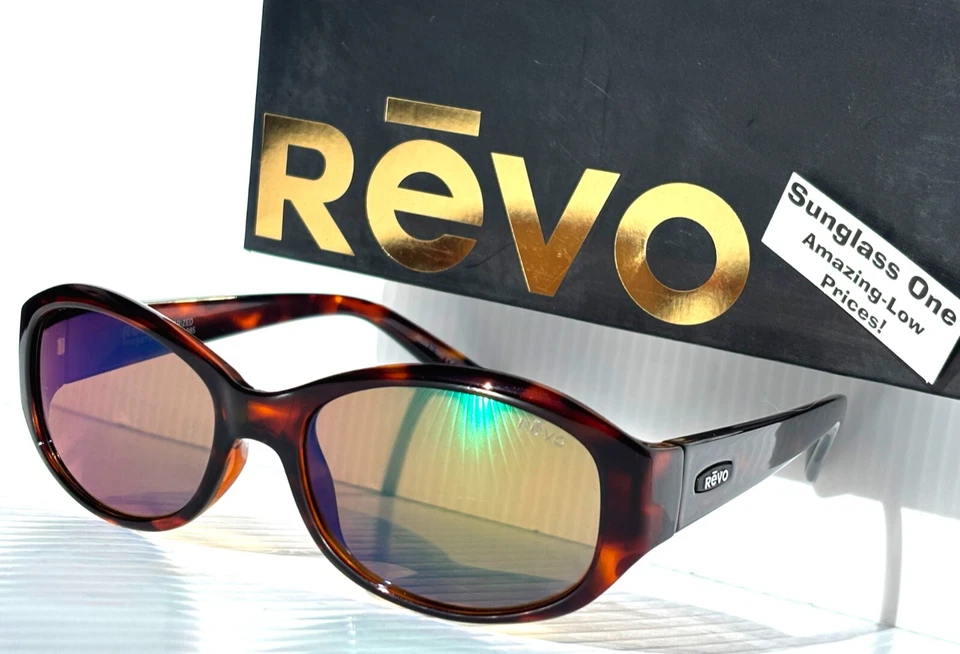 NUEVO Gafas de sol Revo GRACE PETITE tortuga brillante polarizadas Evergreen 1249 02 GN Foto 3 de 4