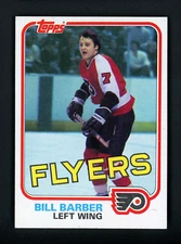 Bill Barber 1981 Topps (HOF) Philadelphia Flyers #2 NM