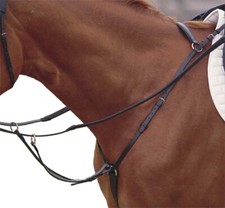 COLLEGIATE ENGLISH LEATHER HUNTER HUNTING BREASTPLATE MARTINGALE TRAINING AID