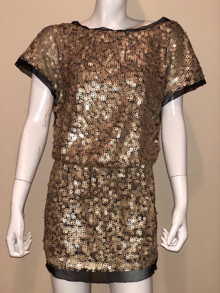 gold blouson dress Adrianna Papell Platinum 40461 main image 0
