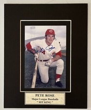 PETE ROSE Signed & Matted 8x10 Inscribed 