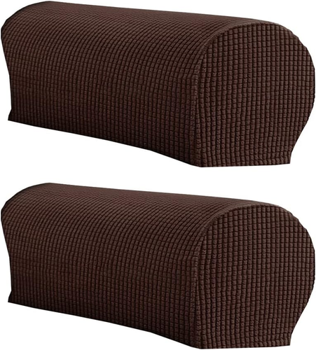 Set of 2 Sofa Armrest Cover, Soft Stretch Arm Cover for Recliners Sofas Chairs,C