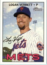 2016 Topps Heritage #523 Logan Verrett New York Mets
