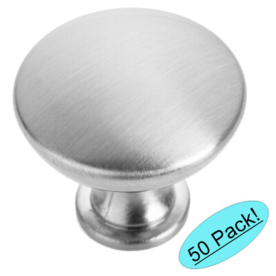 *50 Pack* Cosmas Satin Nickel Traditional Solid Round Cabinet Knobs #5305SN