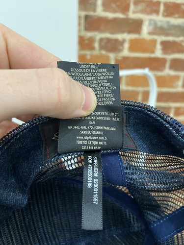 Double Rl Ralph Lauren Selvedge Denim Southwest Trucker Cap RRL Long R Mesh - Picture 9 of 14