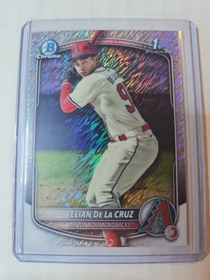 2025 Bowman Chrome Prospects Elian De La Cruz #BCP-249 Shimmer Refractor 1st